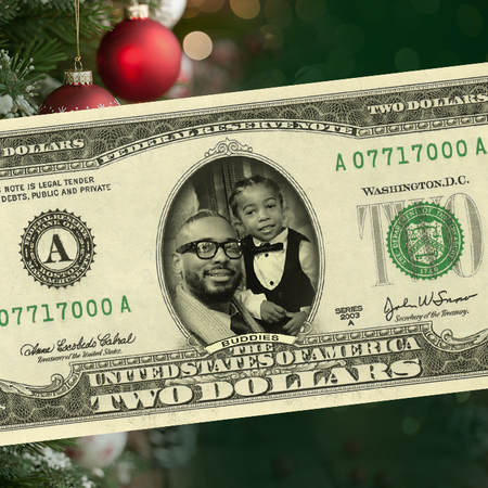 *NEW* A Custom $2 Bill: A REAL Two Dollar Bill with Your Name & Photo