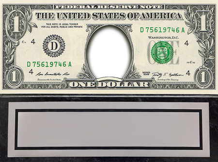 A REAL Dollar Bill Plaque with Your Photo, Name, and Engraved Plate