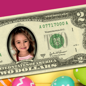 Cute Easter Basket Gift Idea Custom Two Dollar Bill