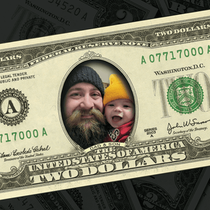 *NEW* A Custom $2 Bill: A REAL Two Dollar Bill with Your Name & Photo