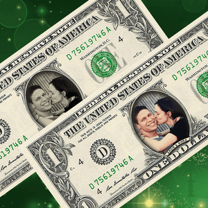 A Custom Dollar Bill: A REAL Dollar Bill with Your Name & Photo