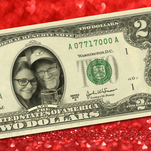 *NEW* A Custom $2 Bill: A REAL Two Dollar Bill with Your Name & Photo