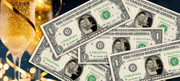 Personalized party pack of custom dollar bills