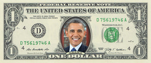 President Obama on a REAL Dollar Bill (Full Color)