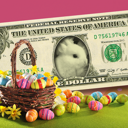 An Easter Surprise: Easter Bunny Dollar Bill - Gift Packs Available!